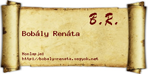 Bobály Renáta névjegykártya