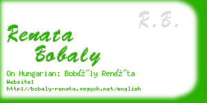 renata bobaly business card